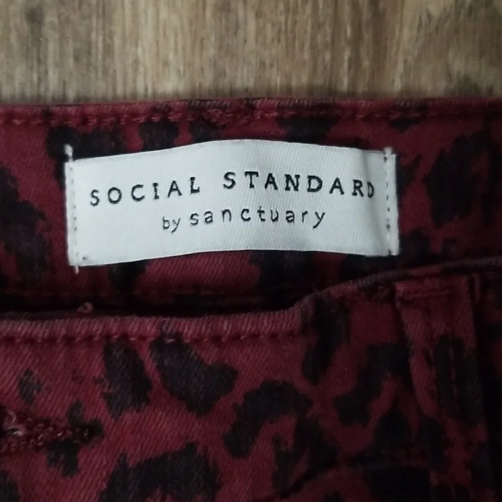 Social Standard by Sanctuary Leopard Ankle Skinny Size 14 - Picture 3 of 8